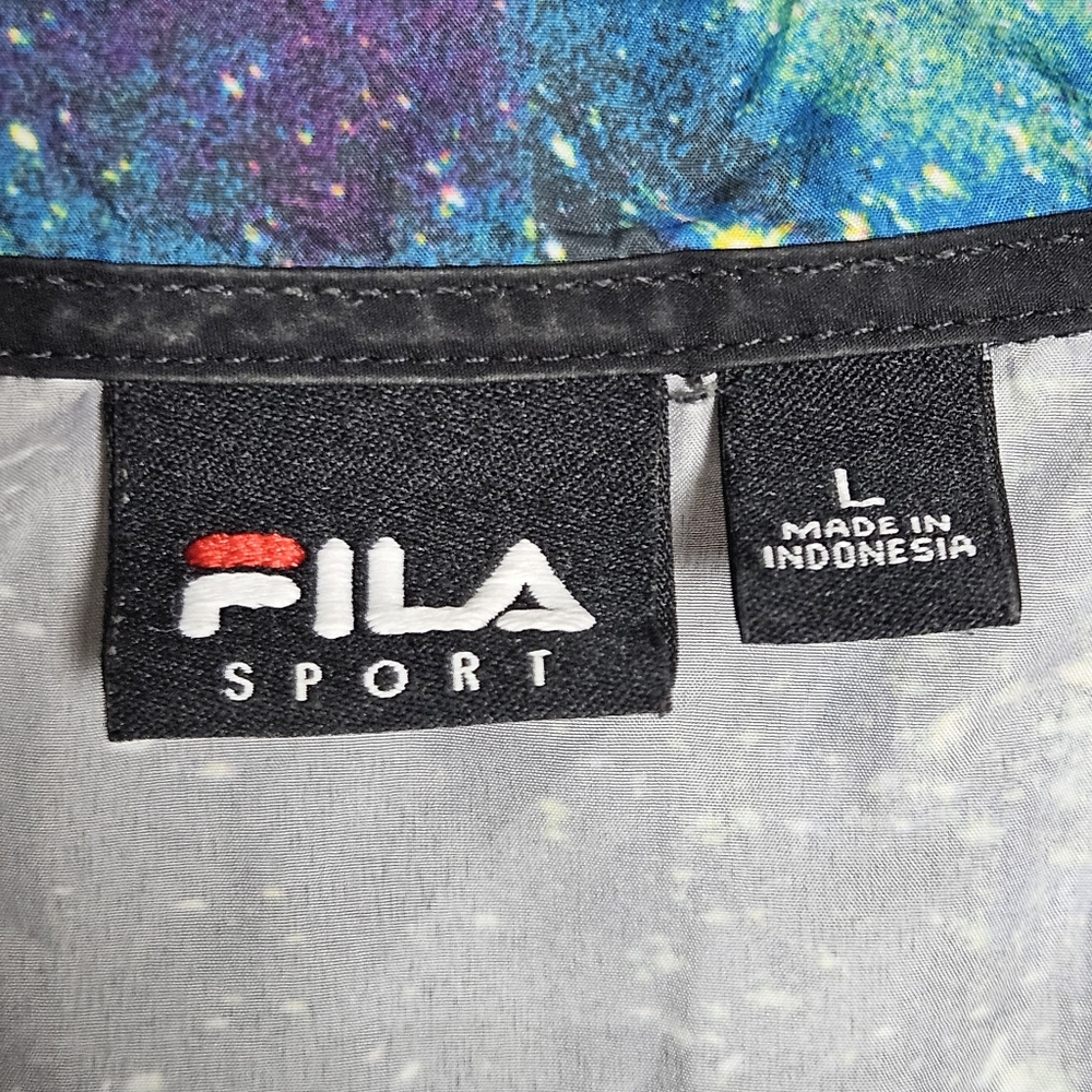 FILA Sport Galaxy Windbreaker with Mesh Bottom Size Large *zipper is broken - Picture 10 of 16